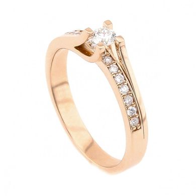 Золотое кольцо с бриллиантами YZ5604, 17