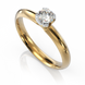 Золотое кольцо с бриллиантом "Mia", уточнюйте, 1Кр57-0,27-4/2, Белый