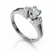 Золотое кольцо с бриллиантами "Fabulous", 16.5, 3.80, 4Кр57-0,03-4/5; 6Кр57-0,08-2/3; 1Кр57-0,22-2/3, Белый