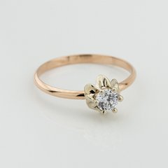 Золотое кольцо с фианитом k111776, 18,5 размер, уточнюйте