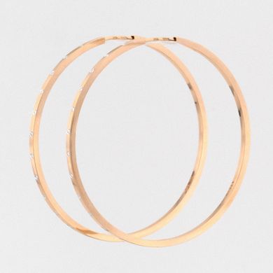 Золотые серьги-кольца (Диаметр 5 см) C121015