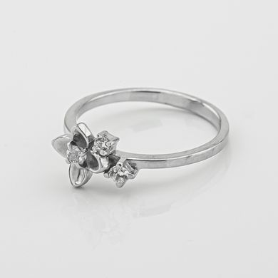Срібний перстень Квітка з фіанітами, уточнюйте