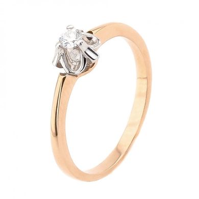 Золотое кольцо с бриллиантом RO07265, уточнюйте