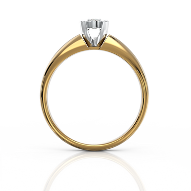 Золотое кольцо с бриллиантом "Jessica", уточнюйте, 1Кр57-0,04-2/1, Білий