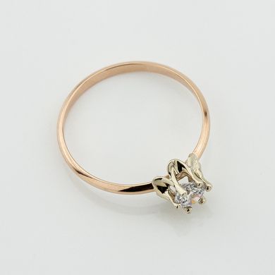 Золотое кольцо с фианитом k111776, 18,5 размер, уточнюйте