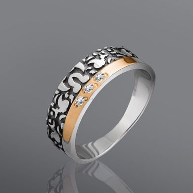 Серебряное женское кольцо "Camellia", уточнюйте, Белый