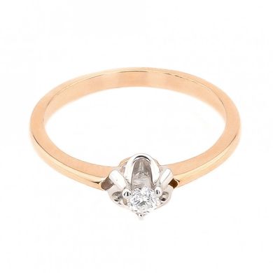 Золотое кольцо с бриллиантом RO07265, уточнюйте