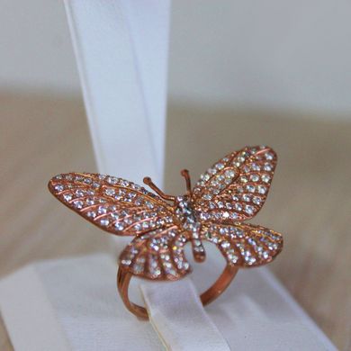 Фото Позолоченное кольцо "Butterfly"