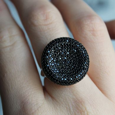 Серебряное кольцо "Bomod Black", Черный, 15, Черный