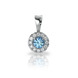 Золотая подвеска с бриллиантами "Catharsis", 1.12, 12Кр57-0,18-1/1; 1Топаз-0,33-2, Голубой