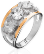 Серебряное женское кольцо "Fantasy", уточнюйте, Белый