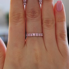 Серебряное кольцо "Amelia Rose", Розовый, 15, Розовый