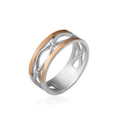 Серебряное женское кольцо "Klaris", уточнюйте, Белый