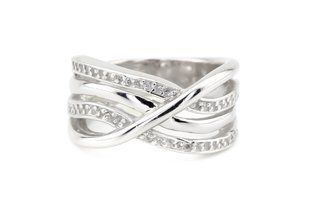 Серебряное кольцо с фианитами СК11092, уточнюйте