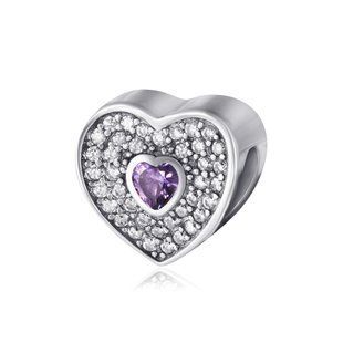 Серебряная бусина "Любимая" П5ФА/7008
