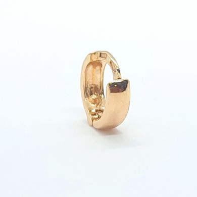 Позолоченная серебряная серьга кольцо "One Gold"