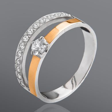 Серебряное женское кольцо "Silvia", уточнюйте, Белый