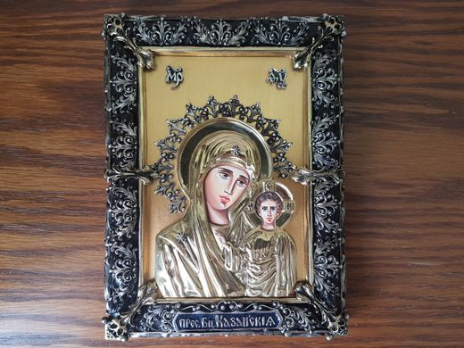 Фото Икона литая Богородицы Казанская