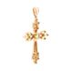 Золотой крестик с хризолитами 13105-3