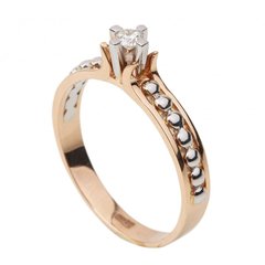 Золотое кольцо с бриллиантом RO09257, уточнюйте