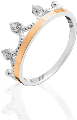 Серебряное женское кольцо "Empress", уточнюйте, Белый