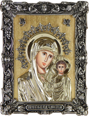 Фото Ікона Казанська Божа Матір-Богородиця з сусальним золотом