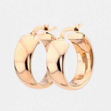 Золотые серьги-кольца (Диаметр 2 см) C12902