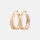 Тройные золотые серьги-кольца (Диаметр 2 см) C121017