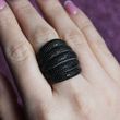 Серебряное кольцо "Kimberley Black", Черный, 15, Черный