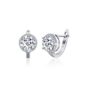 Серебряные серьги "Cherelle", Белый, Белый