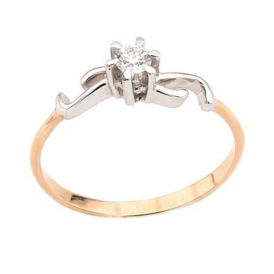 Золотое кольцо с бриллиантом RO04713, уточнюйте