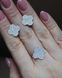 Серебряное кольцо "Clover Diamond", 15, Белый