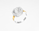 Серебряное женское кольцо "Canberra", уточнюйте, Белый