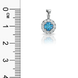 Золота підвіска з діамантами "Julia", 1.05, 12Кр57-0,20-2/4; 1Топаз-0,56-2, Блакитний