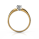 Золотое кольцо с бриллиантом "Isabella", уточнюйте, 1Кр57-0,06-3/4, Белый
