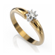 Золотое кольцо с бриллиантом "Isabella", уточнюйте, 1Кр57-0,06-3/4, Белый