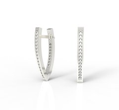 Срібні сережки "Alanya Diamond", Білий
