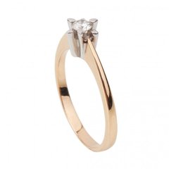 Золотое кольцо с бриллиантом RO03240, уточнюйте