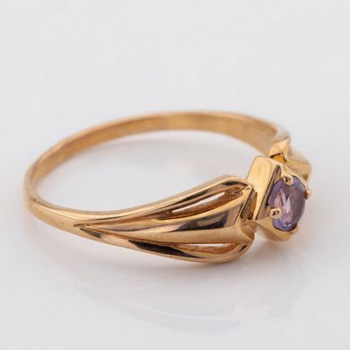 Золотое кольцо с аметистом 111030am, 19 размер, уточнюйте