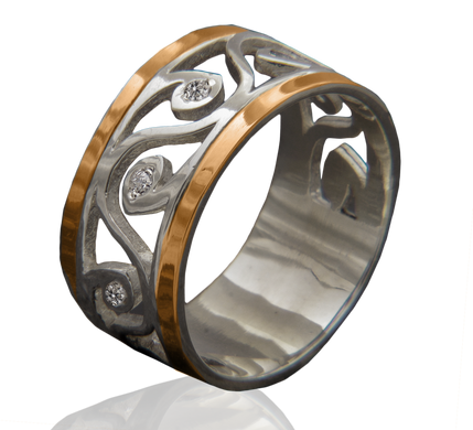 Серебряное женское кольцо "Cornelia", уточнюйте, Белый