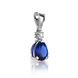 Золотая подвеска с бриллиантом и сапфиром "Angela", 1.20, 1Кр57-0,03-1/4; 1Сапфір-1,79-3/ІІ, Синий