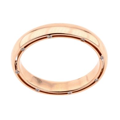 Золотое обручальное кольцо с фианитами (4 мм), уточнюйте