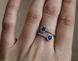 Фото Серебряное кольцо "Shape Blue"