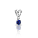 Золотая подвеска с бриллиантом и сапфиром "Barbara", 1Кр57-0,04-1/3; 1Сапфір-0,55-3/ІІ, Синий