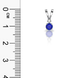 Золота підвіска з діамантом і сапфіром "Barbara", 1Кр57-0,04-1/3; 1Сапфір-0,55-3/ІІ, Синій