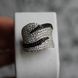 Серебряное кольцо "Odilon Diamond", Белый-Черный, 15, Белый-Черный