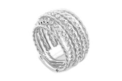 Серебряное кольцо с фианитами СК11017, уточнюйте