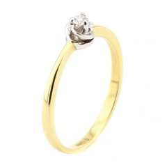 Золотое кольцо с бриллиантом RO05163, уточнюйте