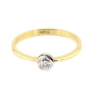 Золотое кольцо с бриллиантом RO05163, уточнюйте
