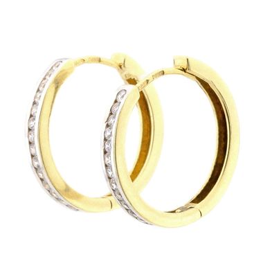 Золотые серьги-кольца C12550